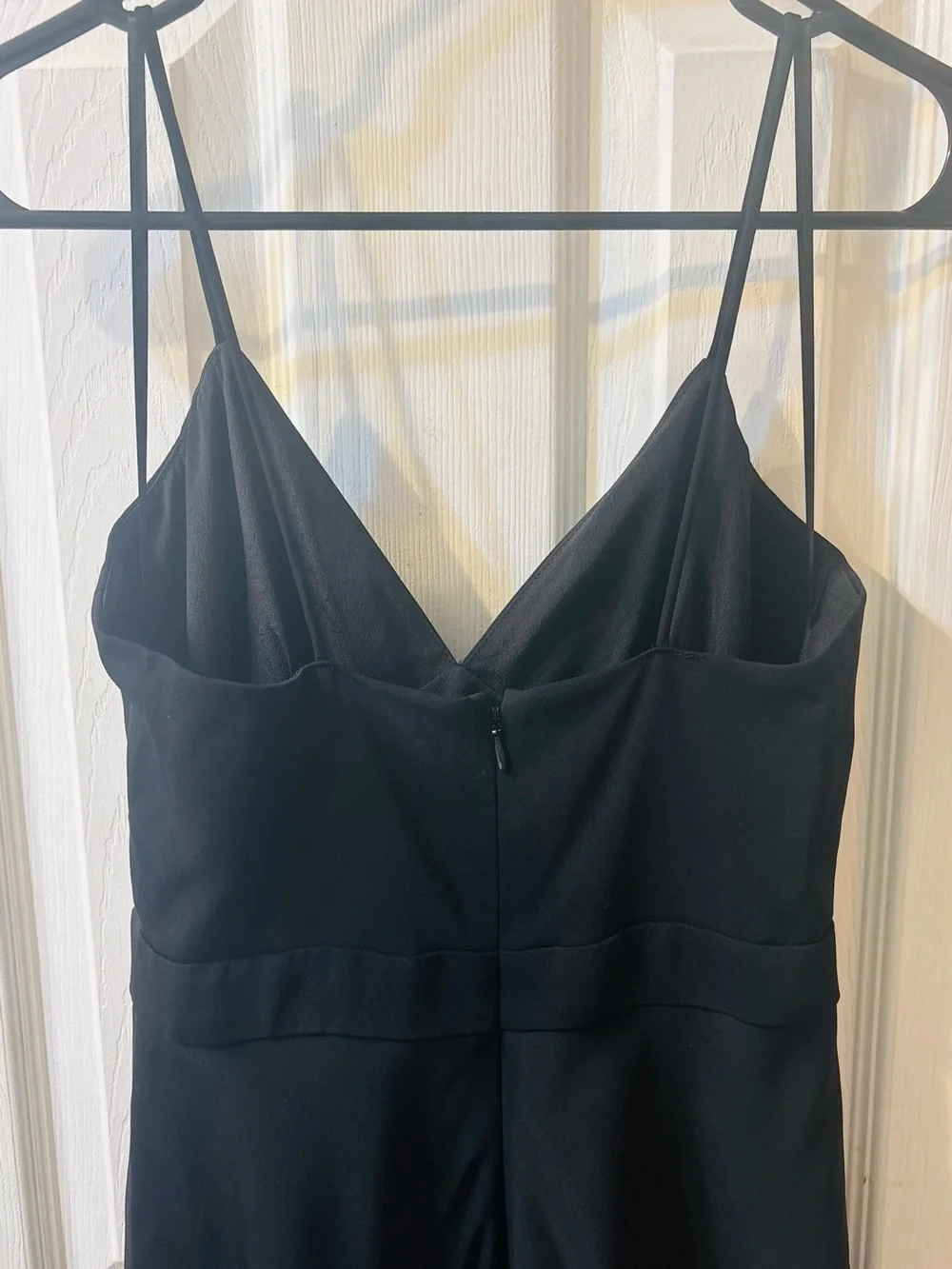 J. Crew Black Maxi Slip Dress with V-Neck